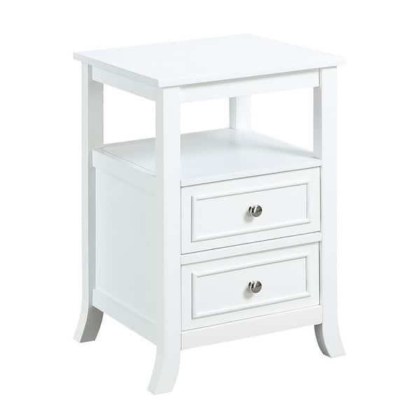 Convenience Concepts Melbourne 24 in. H White End Table