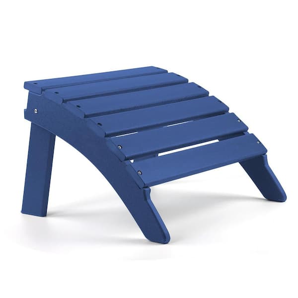 Phewnyzo ‎21 in. x 18 in. x 13.2 in. Blue Plastic For Outdoor Ottoman Foot Rest