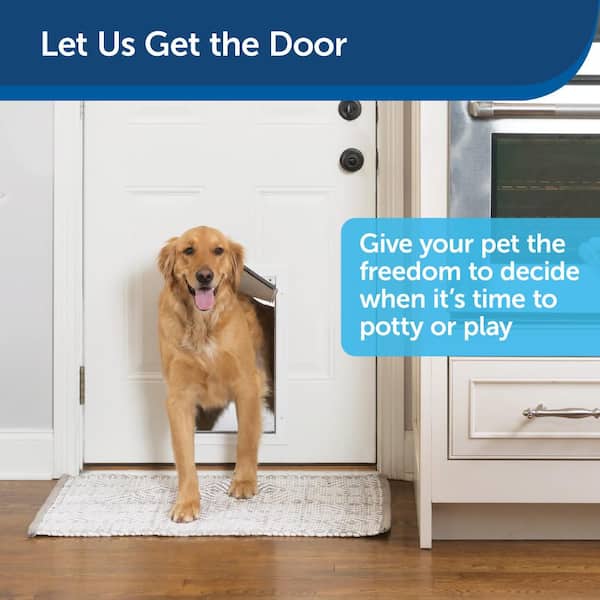 PetSafe Xlarge Freedom Aluminum Pet Door Dog Frame Easy Install 