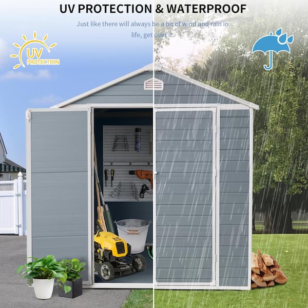 Y*e様 CLUBHAUS Practical Rainproof S/S Sh Storhaus 6.07 ft. W x 7.64 ft. D Outdoor Plastic Storage