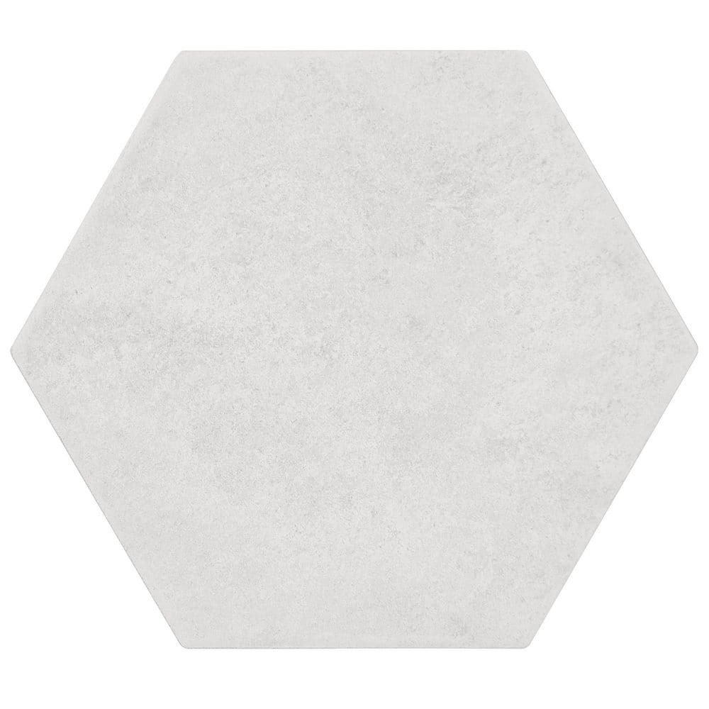 Hayes White Hexagon Matte Porcelain Floor and Wall Tile