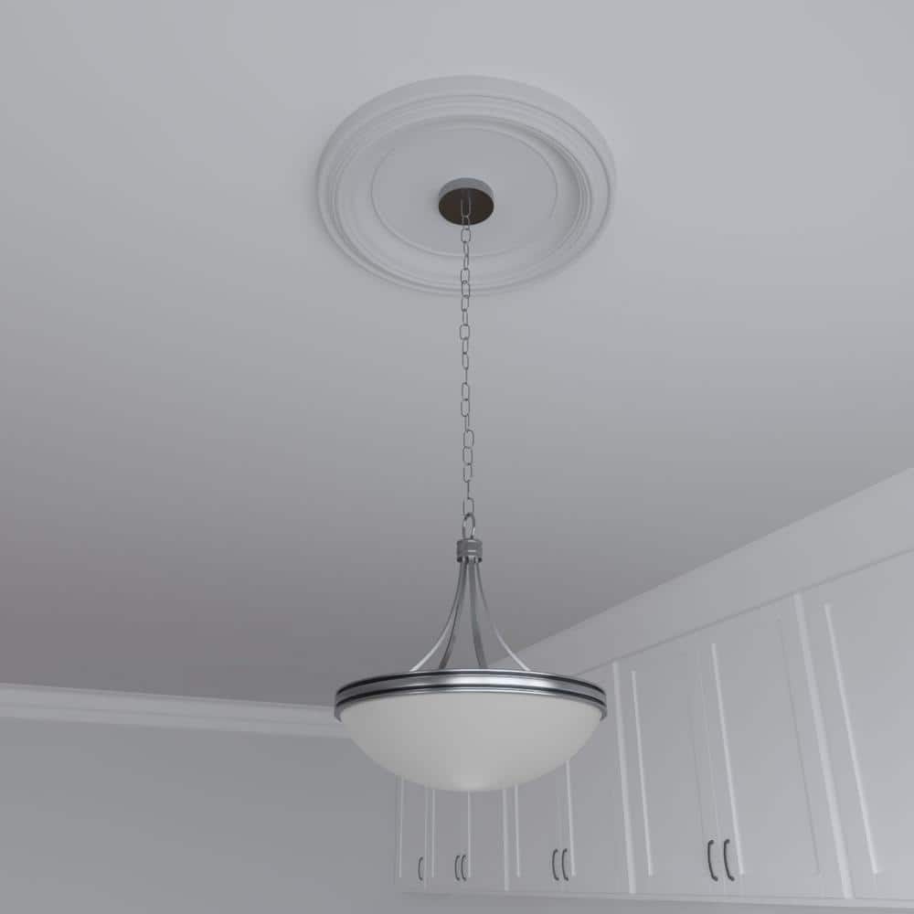 UltraCover Satin Blossom White 19-Inch Thermoformed PVC Ceiling Medallion