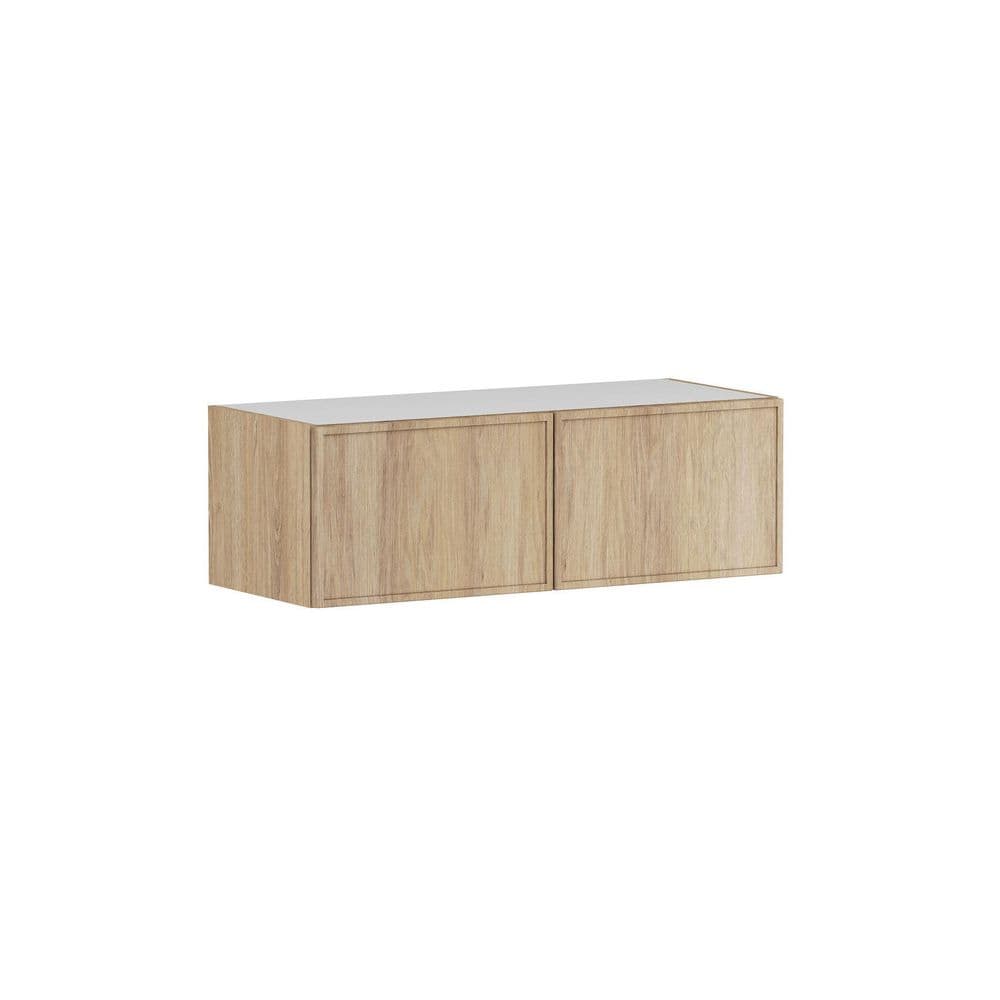 Designer Series Renly 36 in. W x 15 in. D x 12 in. H Assembled Slim Shaker Deep Wall Bridge Kitchen Cabinet in Sandstone price history on PriceWatchPro