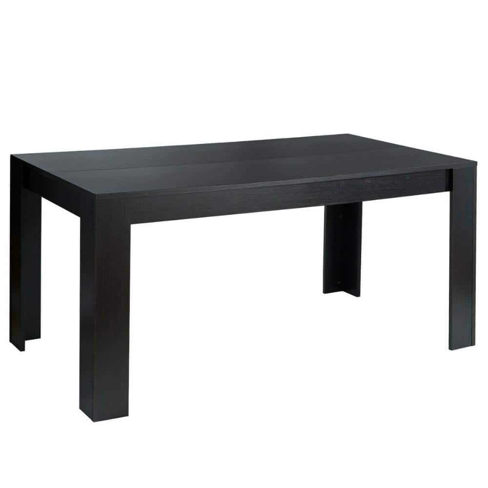 63 in. Rectangular Modern Dining Kitchen Table for 4-6 People with Metal Frame