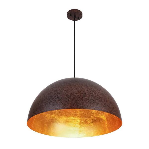 HUOKU PCover 1-Light 23.6 in.W Rust Copper Modern Farmhouse
