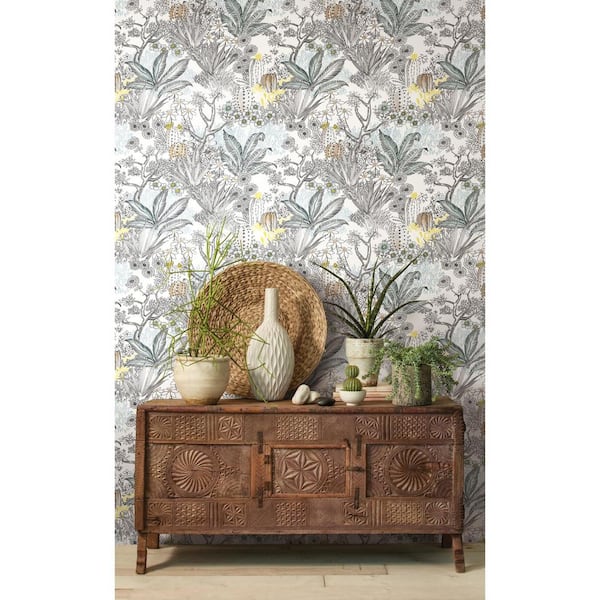 Flowering Desert Spray and Stick Wallpaper (Covers 60.75 sq. ft.)