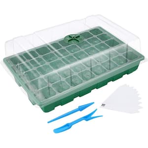 15.35 in. x 9.84 in. x 5.03 in. 200 Seed Starter Plant Grow Kit Greenhouse with Humidity Dome and Base (Pack of 5)