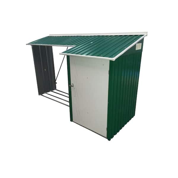 Duramax Building Products 8.9 ft. x 3.5 ft. Wood Store Combo in Green Shed