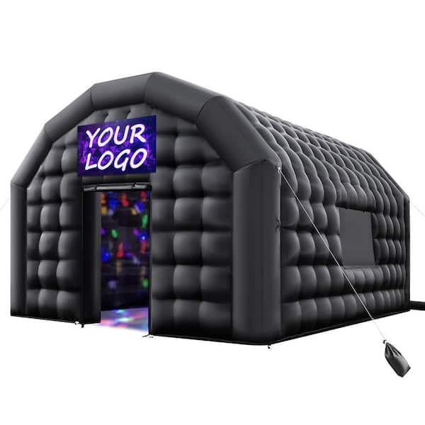 16.4 ft. x 17.72 ft. Black Inflatable Nightclub, Party Tent with 680W Blower and Sandbag Ventilated for Events, Weddings