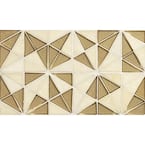 Stella Gold Hand Crafted 14.88 in. x 8.5 in. x 8mm Glass Mosaic wall Tile (8.8 sq. ft./Case)