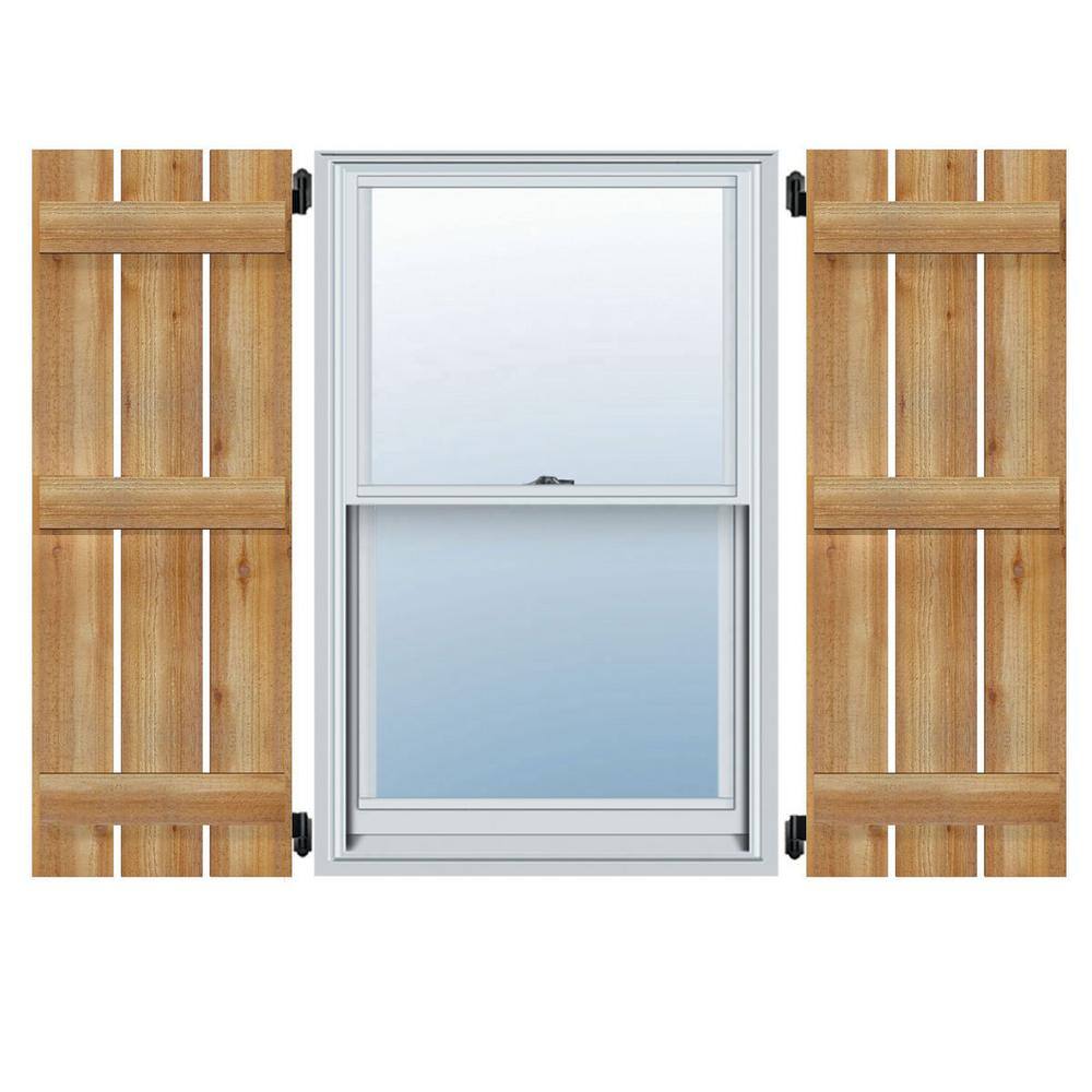"28-7/8"" X 82""Timbercraft Rustic Wood Five 5-3/8""Spaced Board and Batten Shutters Rough Sawn Cedar(pair)" price history on PriceWatchPro