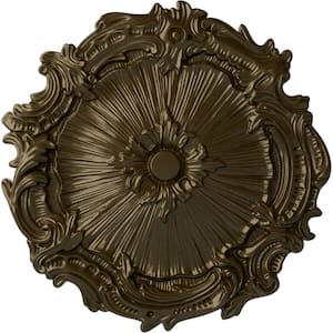 16-3/4" x 1-3/8" Plymouth Urethane Ceiling Medallion (Fits Canopies upto 1-5/8"), Brass