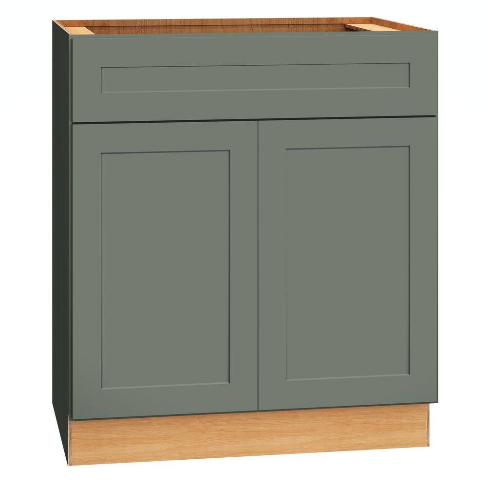 QuickShip Cottage 30 in. W x 21 in. D x 34.5 in. H Assembled Plywood Shaker Bath Sink Base Cabinet in Conifer price history on PriceWatchPro