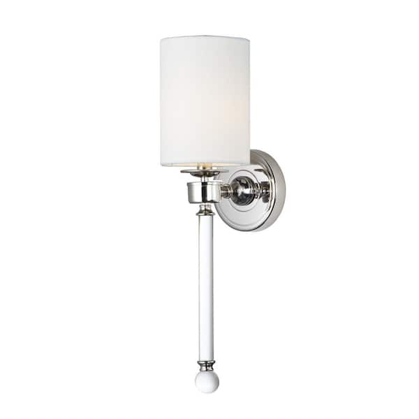 Lucent 5 in. Wide Polished Nickel Sconce