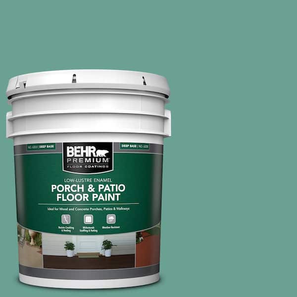 5 gal. #T17-15 Jade Dragon Low-Lustre Enamel Interior/Exterior Porch and Patio Floor Paint