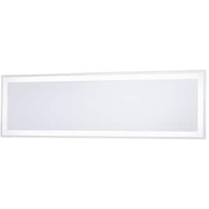 Lavery 6.75 in. x 24 in. Rectangle Frameless LED Light Bathroom Vanity Mirror in White