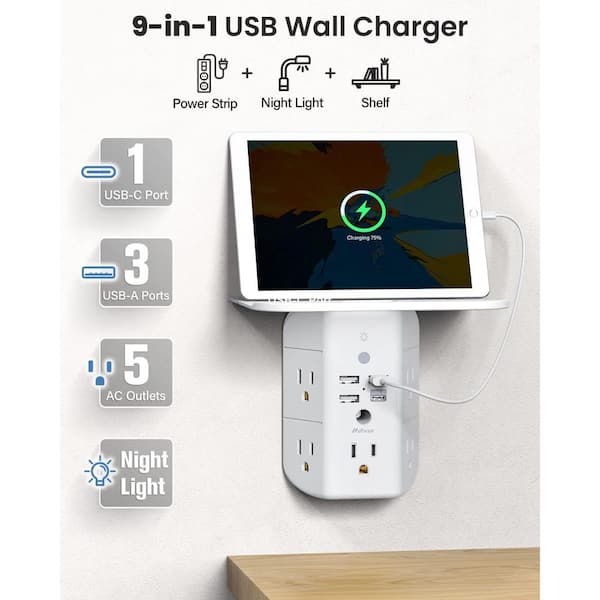 Night light wall charger hotsell