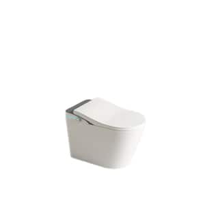 Elongated Bidet Toilet 1.28 GPF in White Seat Heating, Foot Sensor Flushing, Color Light, Smart Remote, Auto Flushing