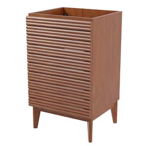 Calandre 20 in. W x 18 in. D x 33 in. H 2-Shelf Bath Vanity Cabinet without Top (Sink Basin not Included), Walnut