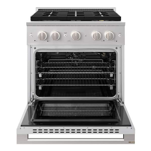30 in. 4.2 cu. ft. Marino Gas Range with 4 Burner DuoPro Cooktop and Convection Gas Oven in Stainless Steel