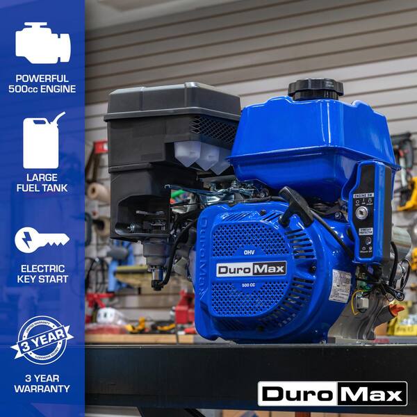 DUROMAX 500CC 1 in. Multi-Purpose Horizontal Key Shaft Recoil/Electric  Start Portable Log Splitter Go Cart Gas Engine 50-State XP20HPE - The Home  Depot