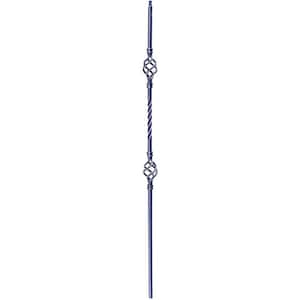 44 in. x 1/2 in. Oil Rubbed Copper Metal Double Basket Baluster