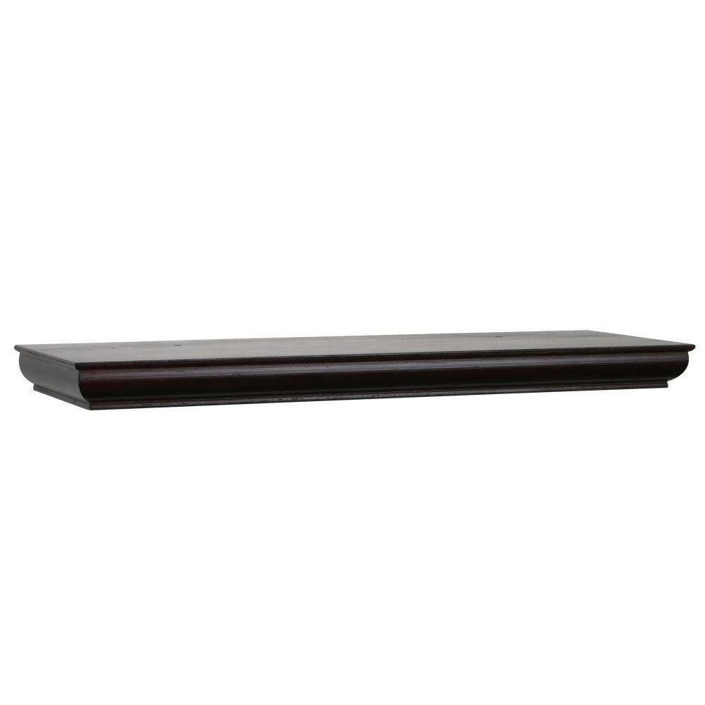 Home Decorators Collection 42 in. L x 8 in. W Profile Espresso Shelf