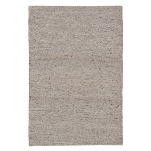 Andrew Natural 5 ft. x 7 ft. Solid Hand-Woven Wool Blend Rectangle Area Rug