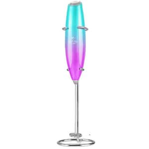 Executive Series Premium Milk Frother - Teal Pink Fade with Silver OG Stand