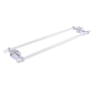 Clearview 30 in. Back to Back Shower Door Towel Bar with Twisted Accents in Polished Chrome