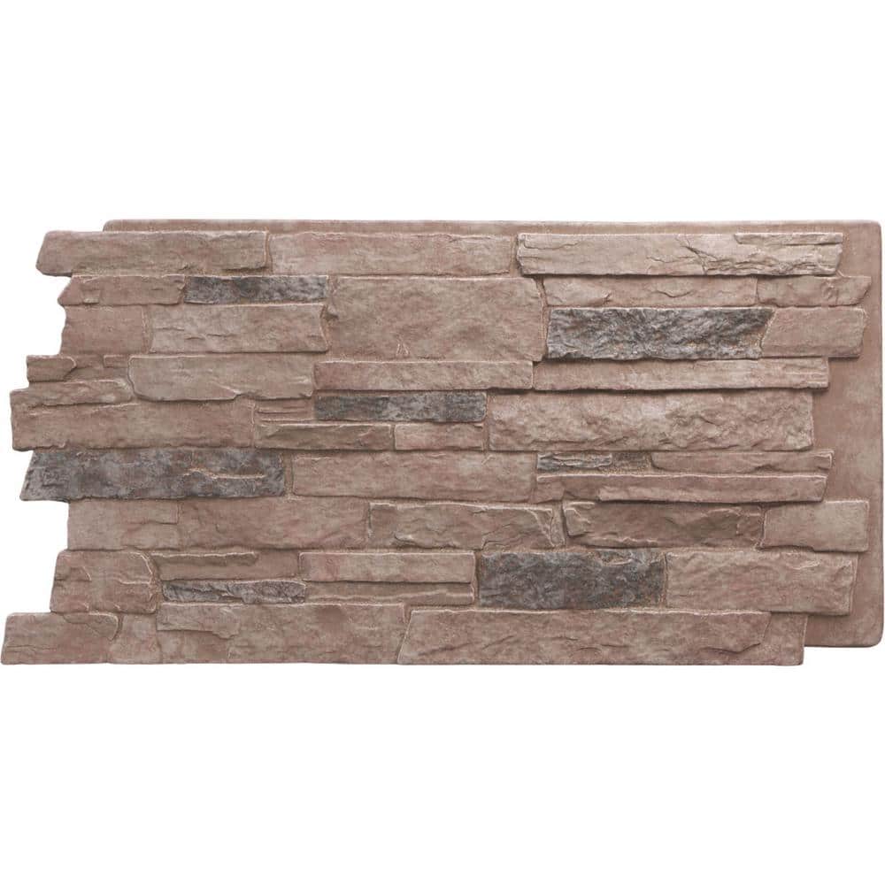 Ekena Millwork Acadia Ledge 49 in. x 1 1/4 in. Shasta Stacked Stone