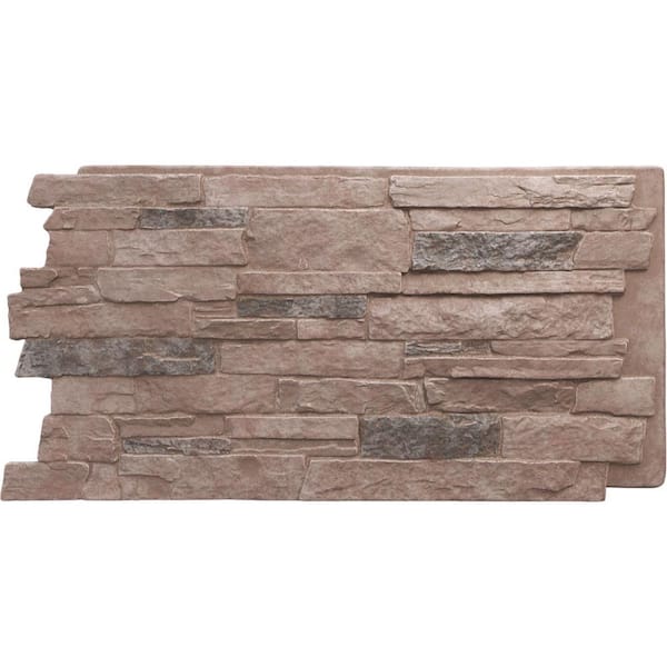 Ekena Millwork Acadia Ledge 49 in. x 1 1/4 in. Shasta Stacked Stone ...