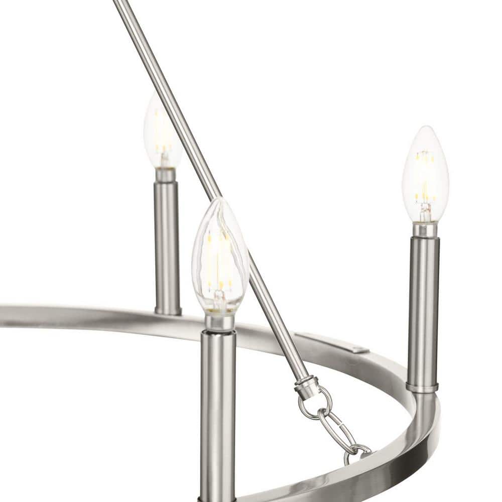 Gilliam Brushed Nickel 6-Light Circular Chandelier