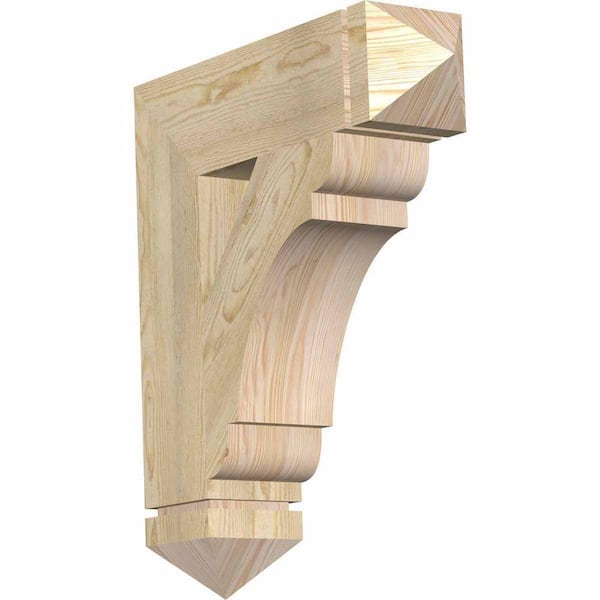 Ekena Millwork 6 in. x 28 in. x 24 in. Douglas Fir Olympic Arts and Crafts Rough Sawn Bracket