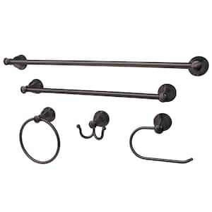 Buena Vista 5-Piece Bath Hardware Set in Oil Rubbed Bronze