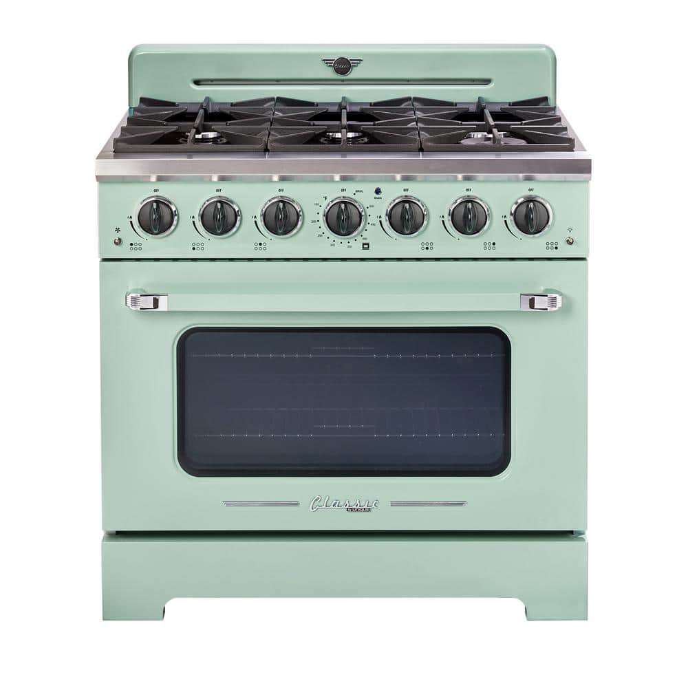 https://images.thdstatic.com/productImages/f7eed2aa-6f8d-420b-b495-059992333ab3/svn/summer-mint-green-single-oven-gas-ranges-ugp-36cr-lg-64_1000.jpg