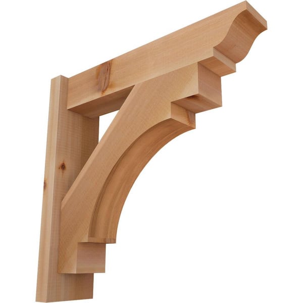 Ekena Millwork 6 in. x 22 in. x 22 in. Merced Traditional Smooth Western Red Cedar Outlooker