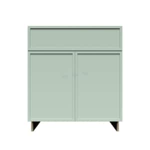 Slim Shaker 33 in. Sink Base Bath Vanity Cabinet without Top in Green Assembled