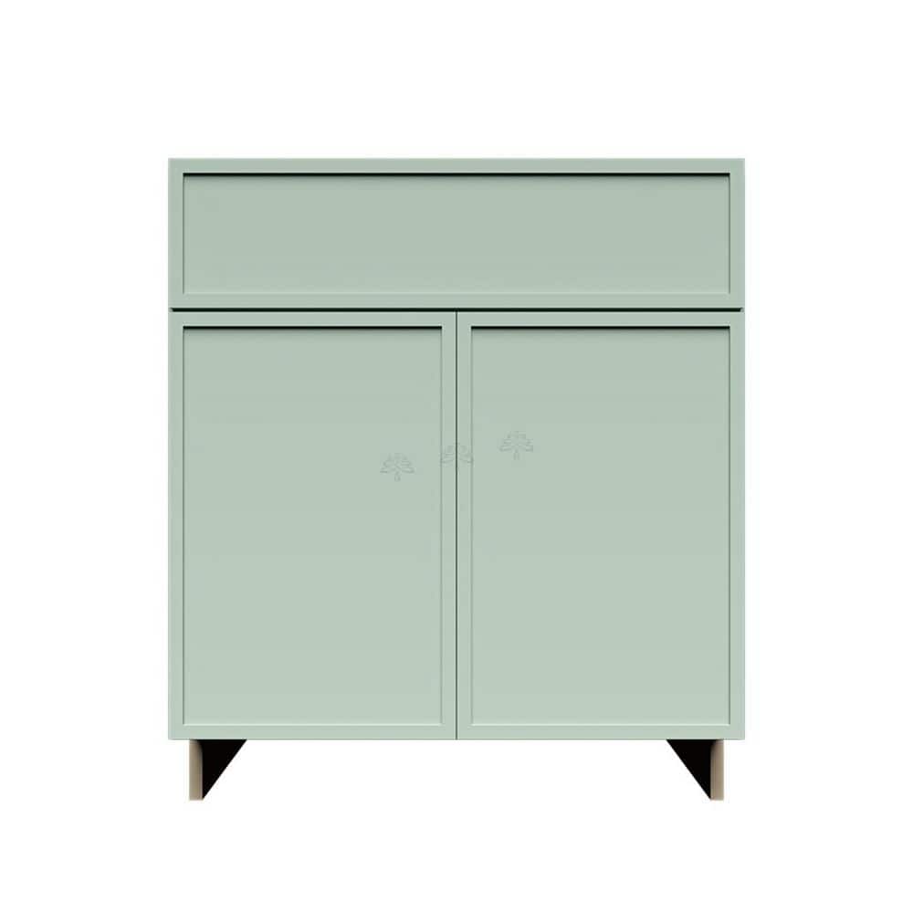 Slim Shaker 36 in. Sink Base Bath Vanity Cabinet without Top in Green Assembled price history on PriceWatchPro