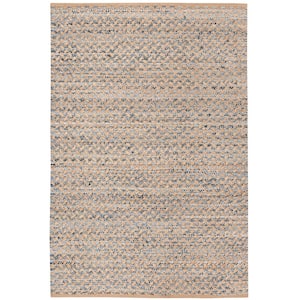 Cape Cod Blue/Natural 6 ft. x 9 ft. Distressed Geometric Area Rug