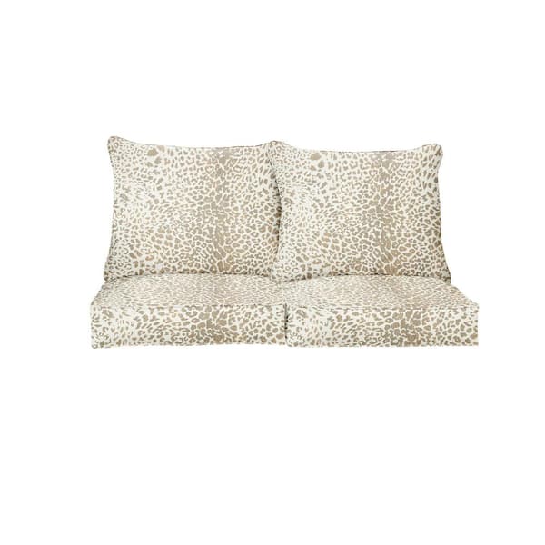 SORRA HOME 27 x 23 Sunbrella Instinct Dune Deep Seating Indoor/Outdoor Loveseat Cushion