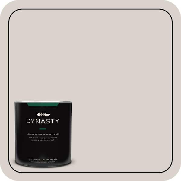 BEHR DYNASTY 1 qt. #N200-1 Moth Gray Semi-Gloss Enamel Interior Stain-Blocking Paint & Primer