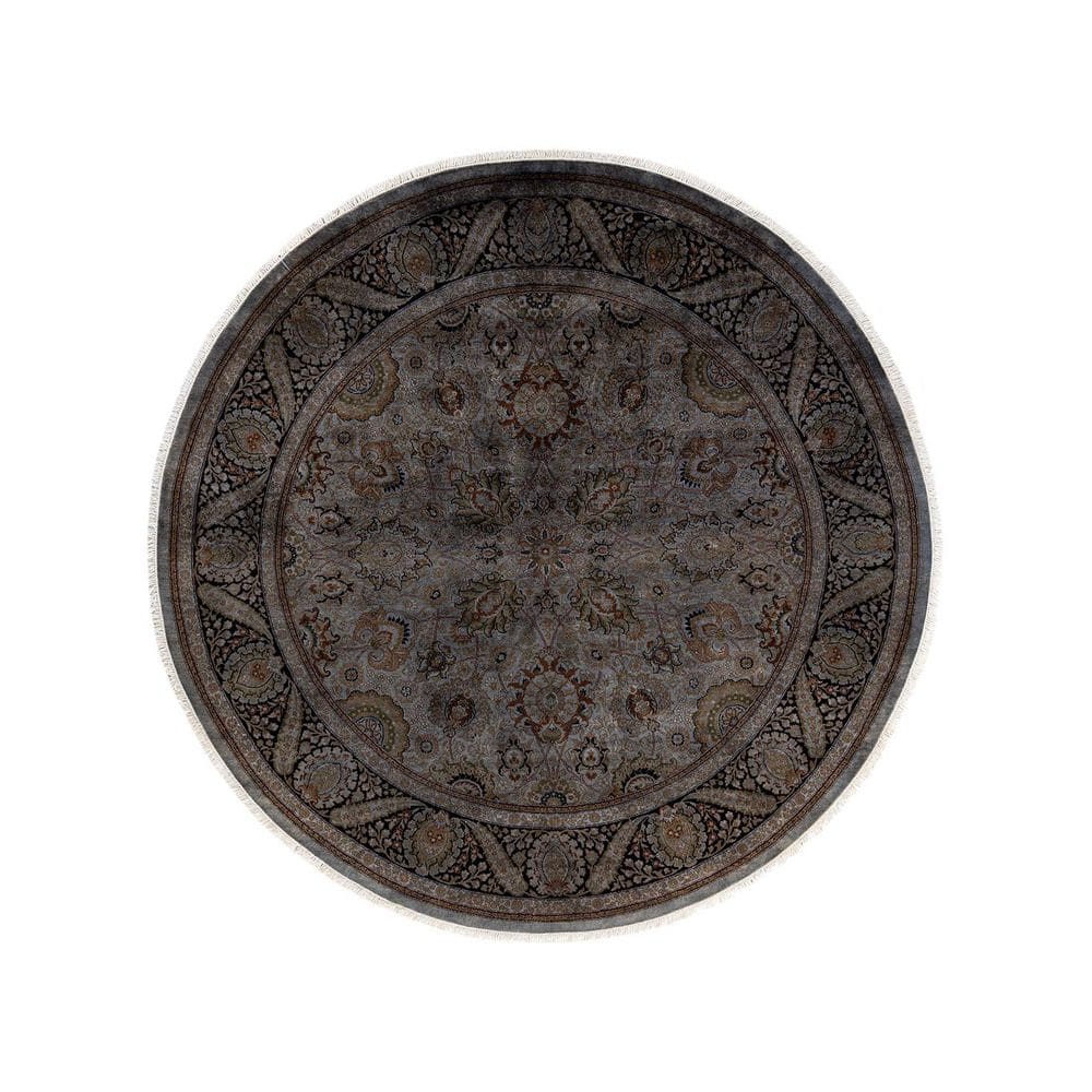 Overdyed Gray 7 ft. 1 in. x 7 ft. 1 in. Wool Indoor Area Rug price history on PriceWatchPro