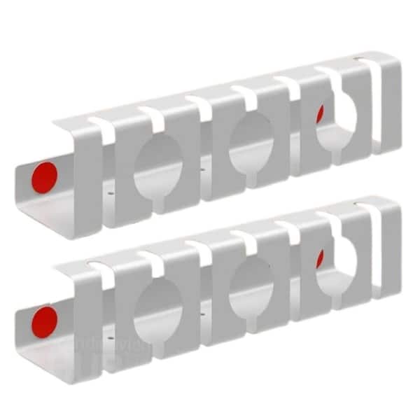 Cable Basket Cable Management Under Desk, Modular Cable Holder Spacious Cable Tray Under Desk, White Finish (Set of 2)