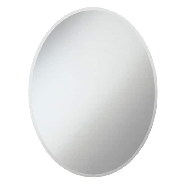 Unbranded Timeless Home 36 in. W x 28 in. H x Contemporary Frameless Rectangle Clear Mirror