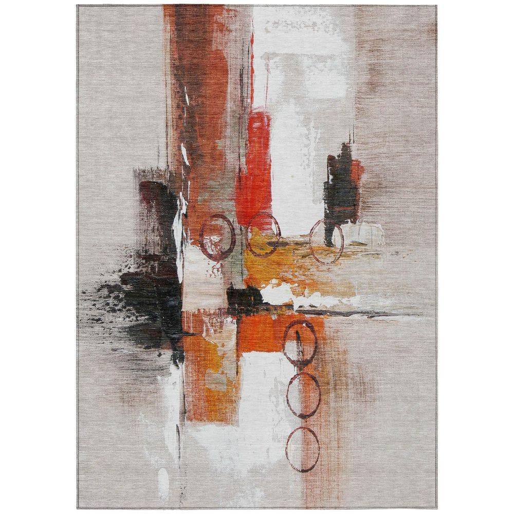 Chantille Machine Washable Indoor/Outdoor Abstract ACN2751 Red 8 ft. x 10 ft. Area Rug price history on PriceWatchPro