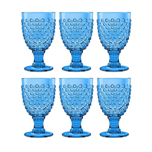 Hobnail 17 oz. Contemporary Dishwasher Safe Wine Glass Set (Set of 6)