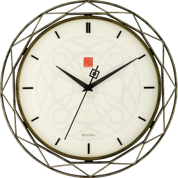 Bulova 14 in. Prism Wall Clock