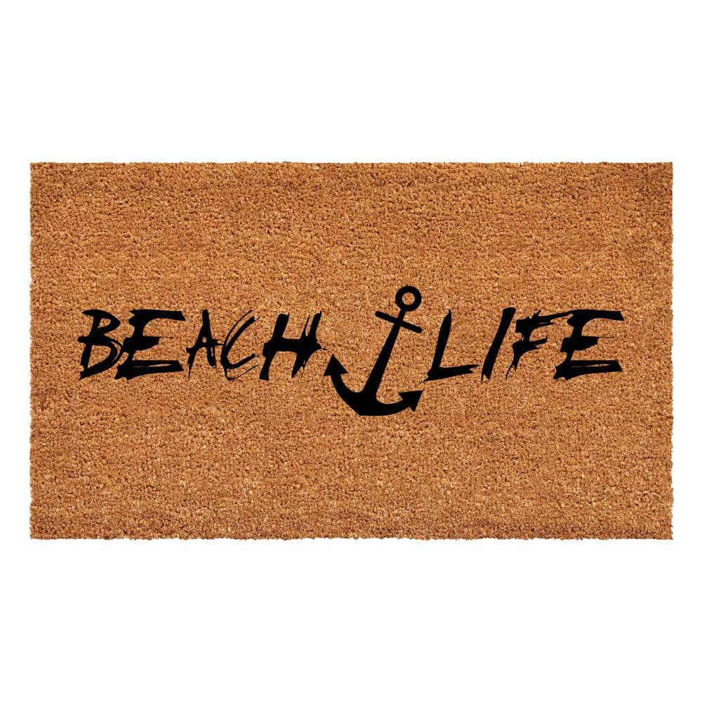 Calloway Mills 108543672 Beach Life Anchor Doormat, 36 inch x 72 inch, Size: 36 inch x 72 inch x 0.60 inch