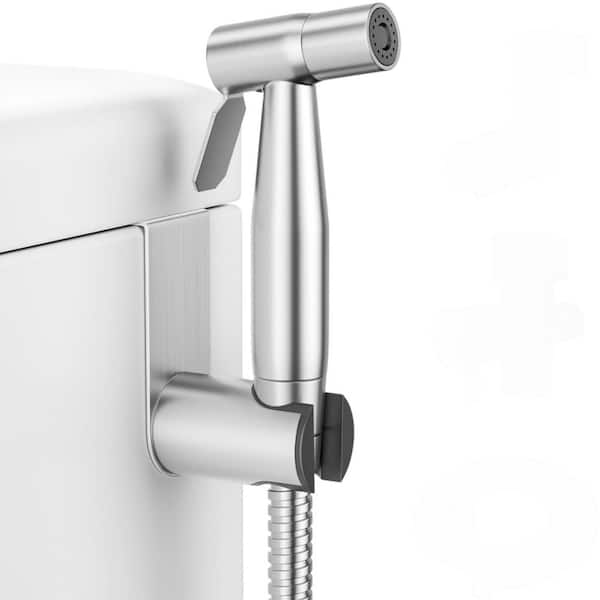 Handheld Bidet Attachment for Toilet with Adjustable Water Pressure Hose Stainless Steel Muslim Shower Set